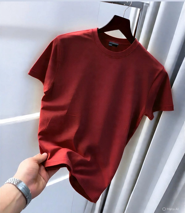 Classic Solid Cotton Regular T-Shirt