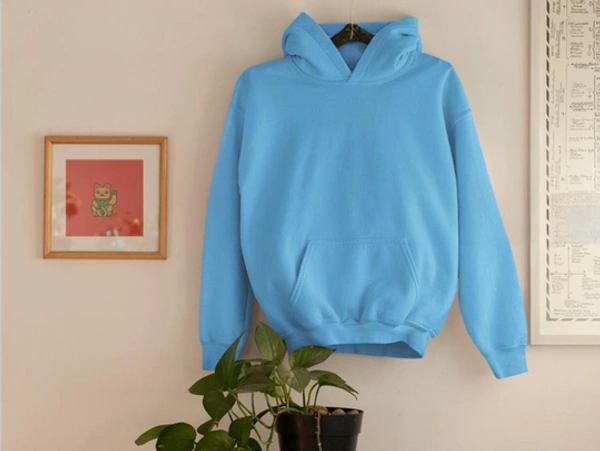 Cozy zaraa Winter Classic Hoodie Collection - Sky Blue, XXL-44