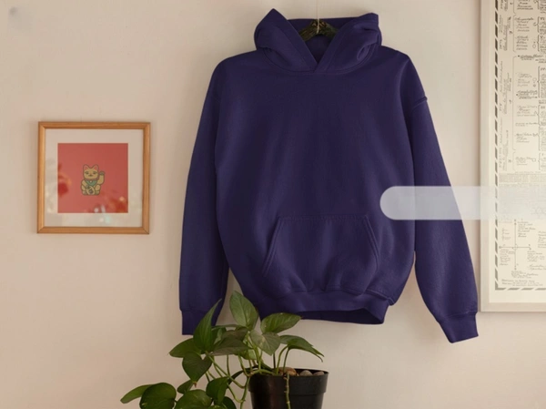 Cozy zaraa Winter Classic Hoodie Collection - Navy Blue, L-40