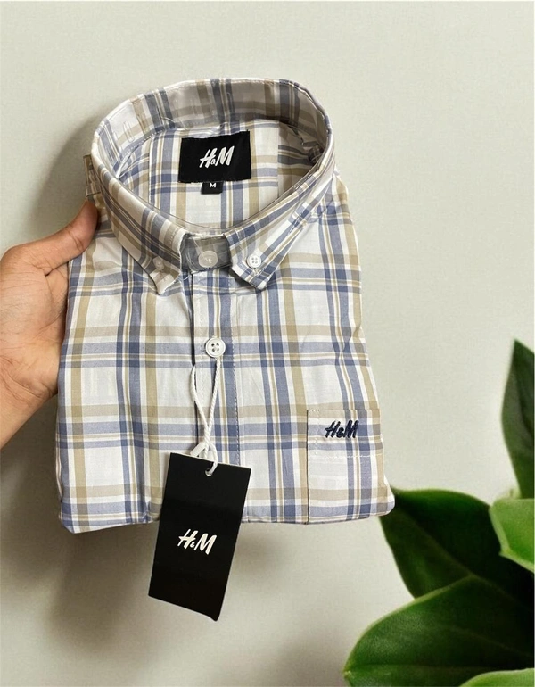 The Unity Style H M Shirt Regular fit Checkd Formal Shirt - XL-42