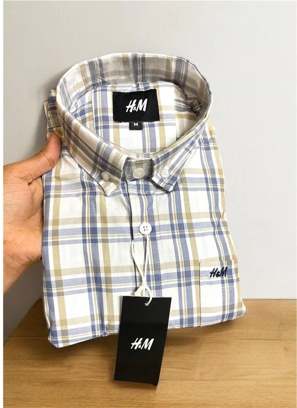 The Unity Style H M Shirt Regular fit Checkd Formal Shirt - XL-42