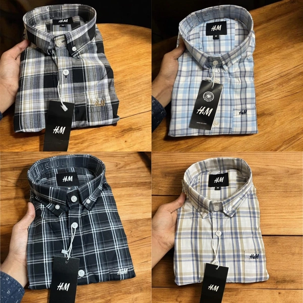 The Unity Style H M Shirt Regular fit Checkd Formal Shirt (Packed 4) - Xl-42