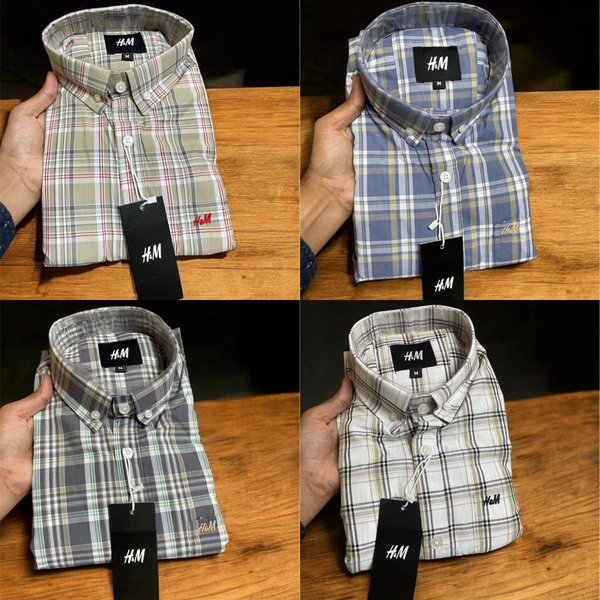 The Unity Style H M Shirt Regular fit Checkd Formal Shirt (Packed 4) - Xl-42