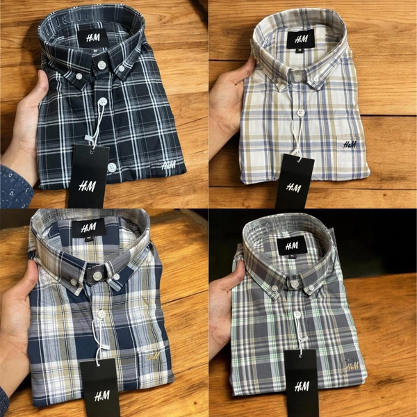 The Unity Style H M Shirt Regular fit Checkd Formal Shirt (Packed 4) - Xl-42