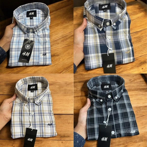 The Unity Style H M Shirt Regular fit Checkd Formal Shirt (Packed 4) - Xl-42