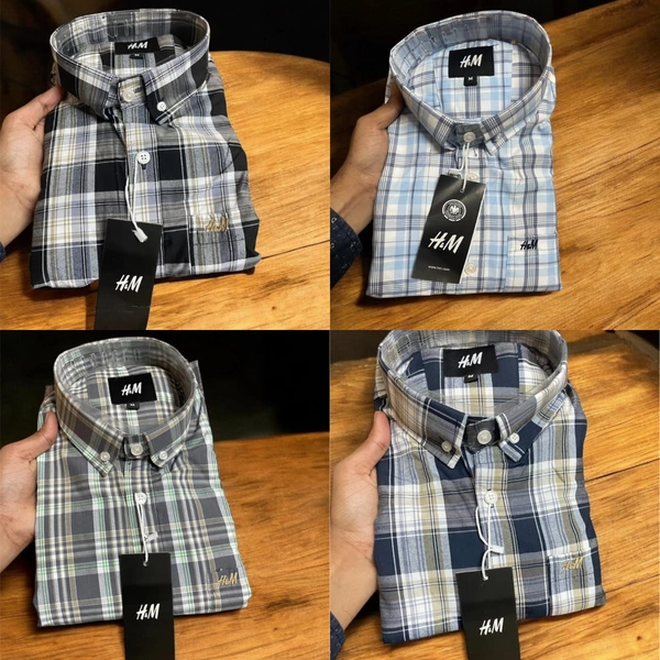 The Unity Style H M Shirt Regular fit Checkd Formal Shirt (Packed 4) - Xl-42