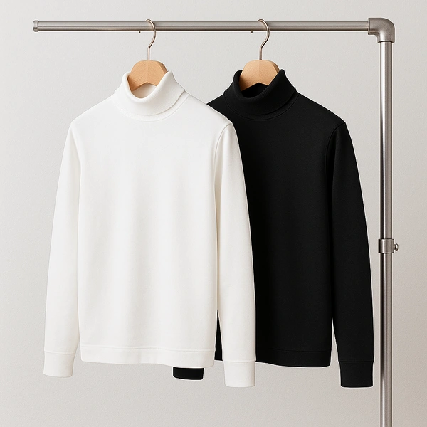 The Unity Style Men’s Premium High Neck Sweater pack 2 | Winter Wear | Stylish & Comfortable - S