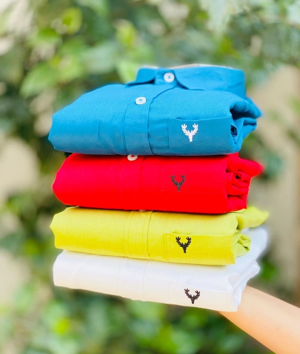 The Unity Style Plain Shirts for Men - 4 Pc Combo Stylish & Comfortable Free Shipping - L