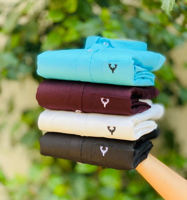 The Unity Style Plain Shirts for Men - 4 Pc Combo Stylish & Comfortable Free Shipping - L