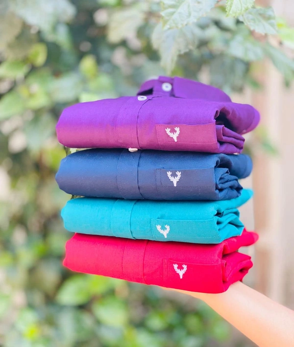 The Unity Style Plain Shirts for Men - 4 Pc Combo Stylish & Comfortable Free Shipping - L