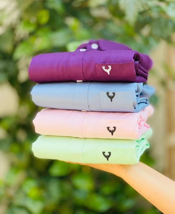 The Unity Style Plain Shirts for Men - 4 Pc Combo Stylish & Comfortable Free Shipping - L