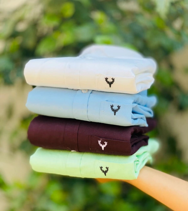 The Unity Style Plain Shirts for Men - 4 Pc Combo Stylish & Comfortable Free Shipping - L