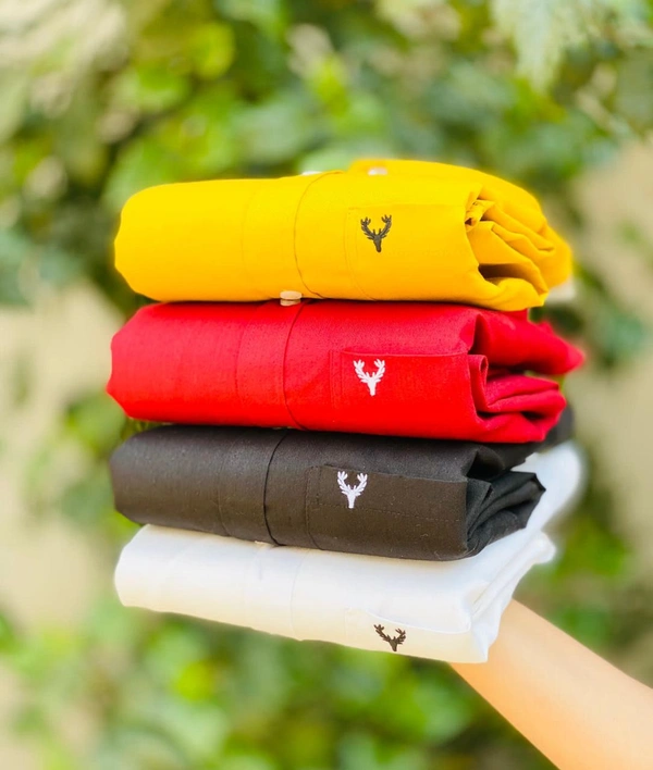 The Unity Style Plain Shirts for Men - 4 Pc Combo Stylish & Comfortable Free Shipping - L