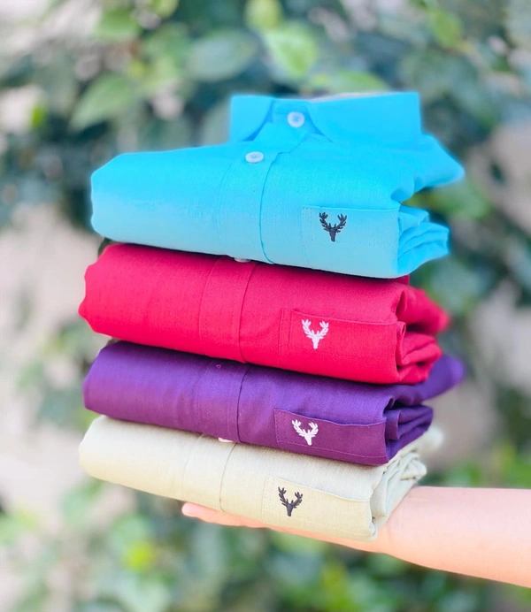 The Unity Style Plain Shirts for Men - 4 Pc Combo Stylish & Comfortable Free Shipping - L