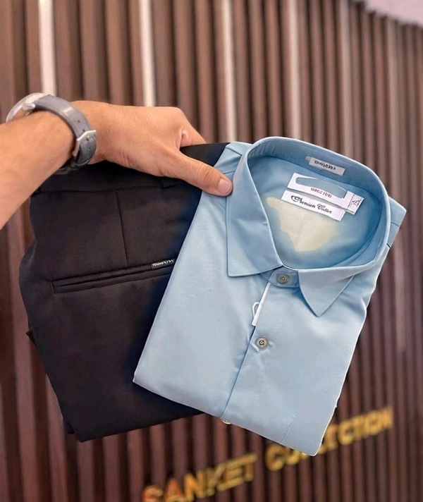 Premium Shirt & Pant Combo – Slim Fit | Casual & Office Wear | - XL-42, 28