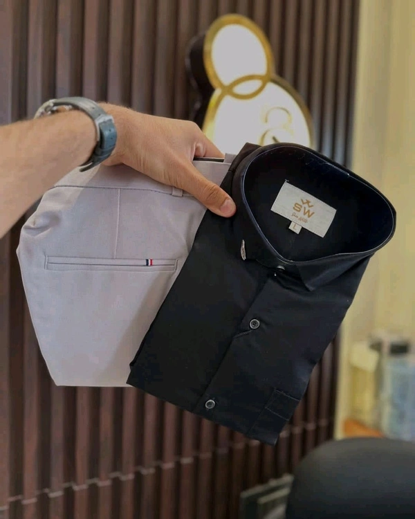 Premium Shirt & Pant Combo – Slim Fit | Casual & Office Wear | - L-40, 32
