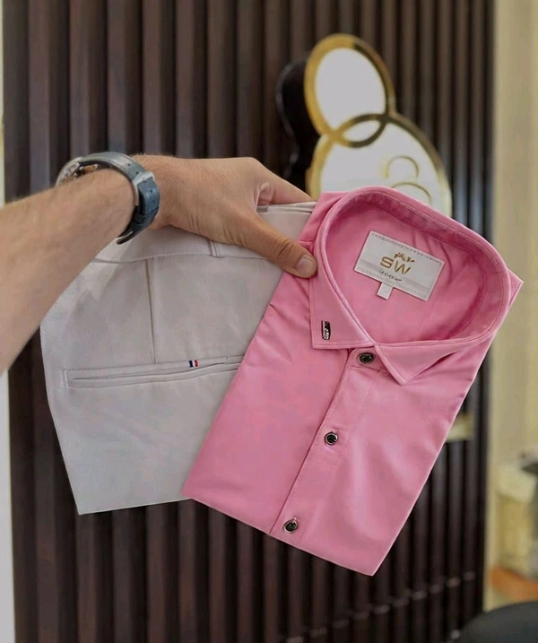 Premium Shirt & Pant Combo – Slim Fit | Casual & Office Wear | - S-36, 32