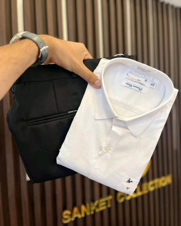 Premium Shirt & Pant Combo – Slim Fit | Casual & Office Wear | - L-40, 32