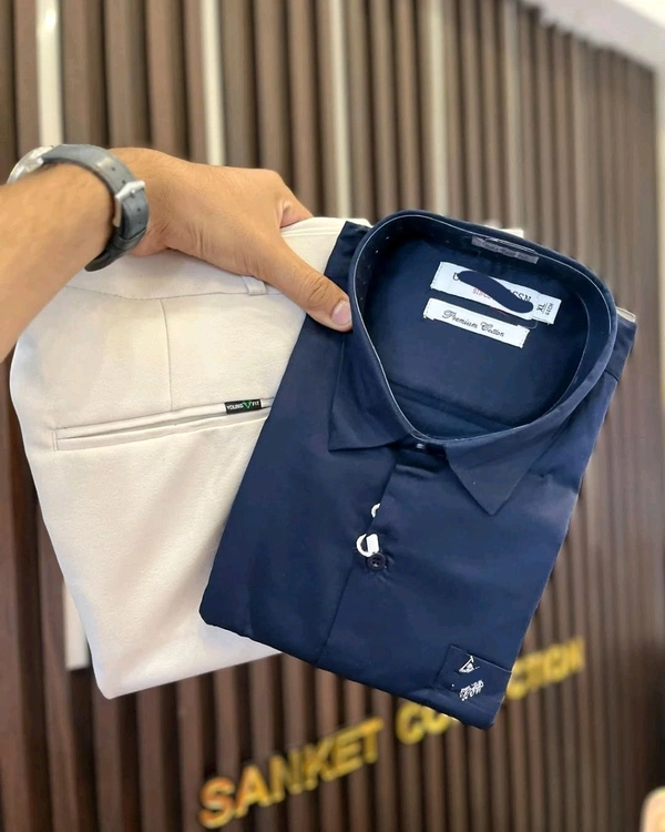 Premium Shirt & Pant Combo – Slim Fit | Casual & Office Wear | - L-40, 30