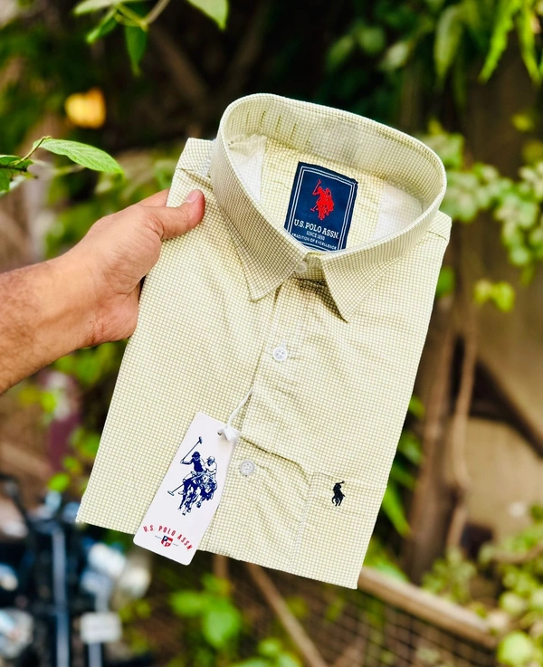 The Unity Style RL POLO Shirt Regular fit  Checkd Formal Shirt - XL-42