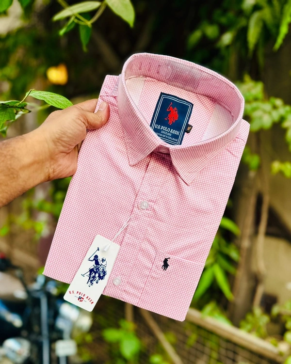 The Unity Style RL POLO Shirt Regular fit  Checkd Formal Shirt - M-38