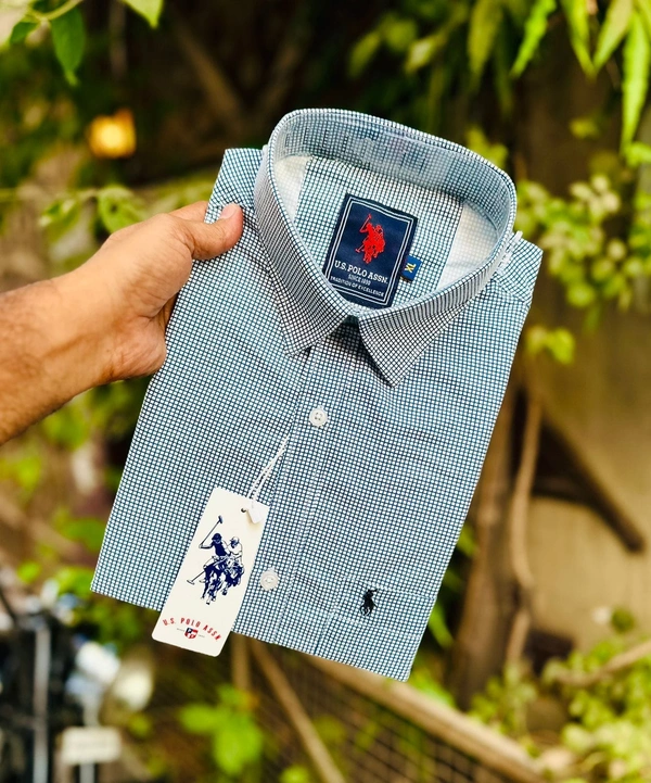 The Unity Style RL POLO Shirt Regular fit Checkd Formal Shirt - XXL-44