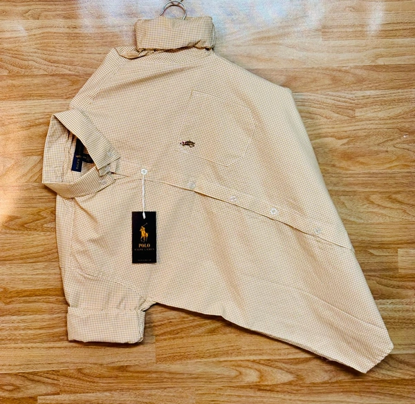 The Unity Style RL POLO Shirt Regular fit  Checkd Formal Shirt - XXL-44