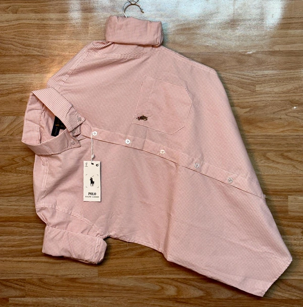 The Unity Style RL POLO Shirt Regular fit  Checkd Formal Shirt - XL-42