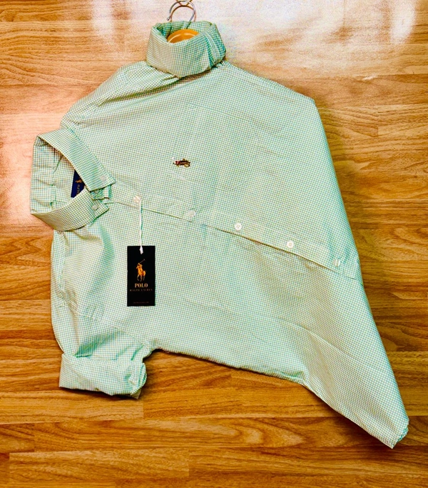 The Unity Style RL POLO Shirt Regular fit  Checkd Formal Shirt - L-40