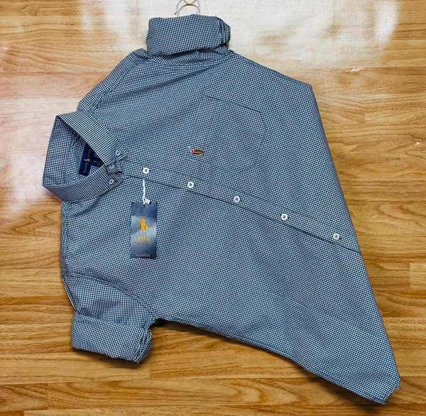 The Unity Style RL POLO Shirt Regular fit  Checkd Formal Shirt - L-40