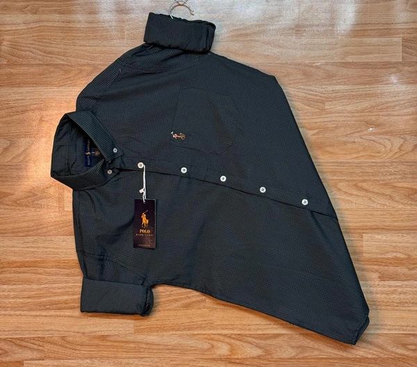 The Unity Style RL POLO Shirt Regular fit  Checkd Formal Shirt - XL-42