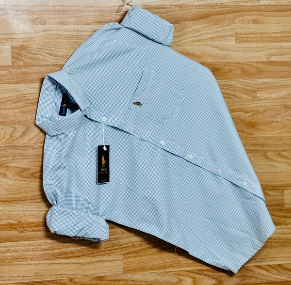 The Unity Style RL POLO Shirt Regular fit  Checkd Formal Shirt - L-40