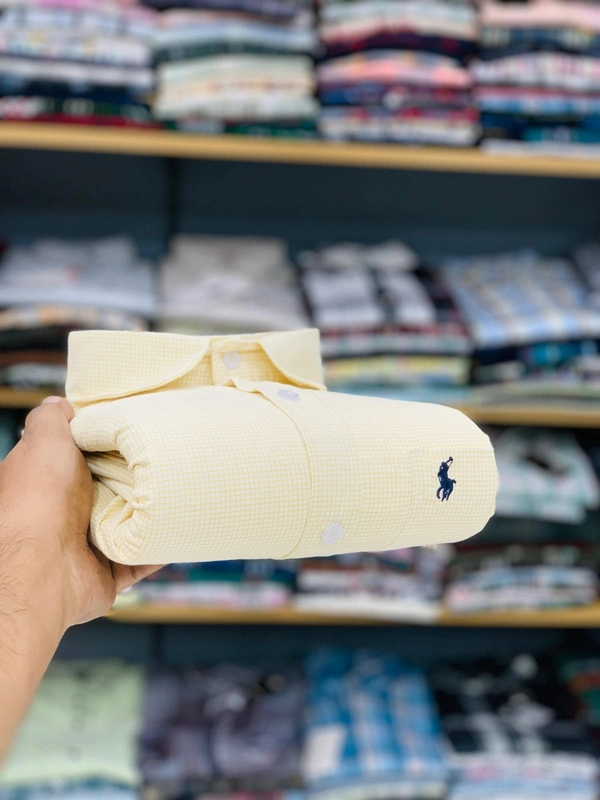 The Unity Style RL POLO Shirt Regular fit  Checkd Formal Shirt - XXL-44