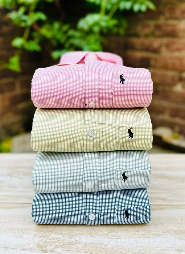 RL POLO Shirt Regular fit Checkd Formal Shirt (Pack Of 4) - XXL-44