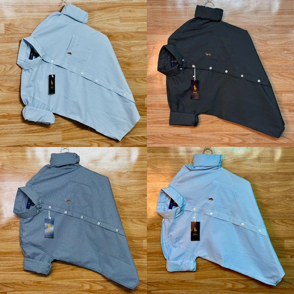 RL POLO Shirt Regular fit Checkd Formal Shirt (Pack Of 4) - L-40