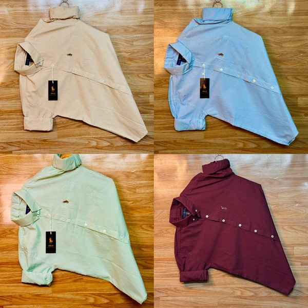 RL POLO Shirt Regular fit Checkd Formal Shirt (Pack Of 4) - L-40