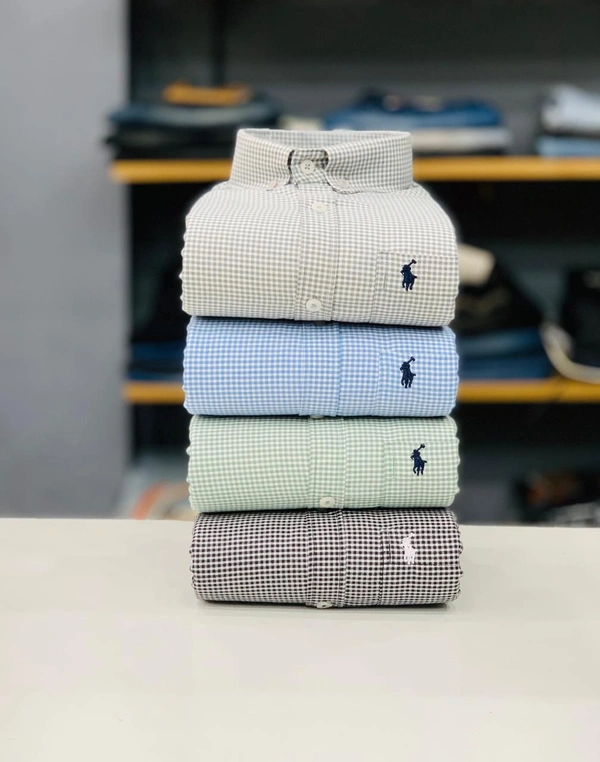 RL POLO Shirt Regular fit Checkd Formal Shirt (Pack Of 4) - XXL-44