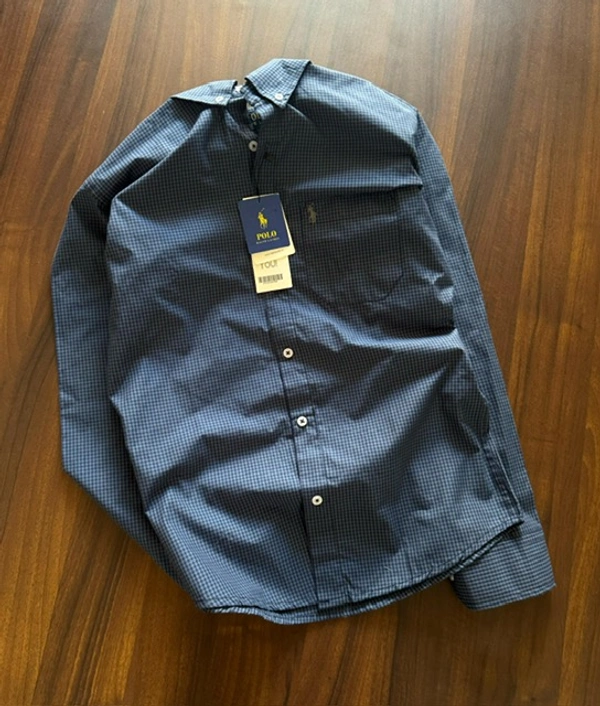 The Unity Style RL POLO Shirt Regular fit Gingham Checkd Formal Shirt - XL-42