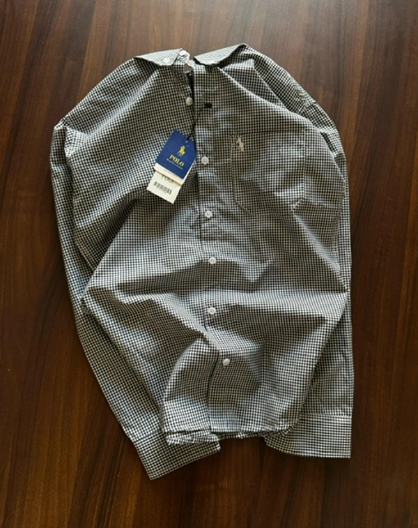 The Unity Style RL POLO Shirt Regular fit Gingham Checkd Formal Shirt - XL-42