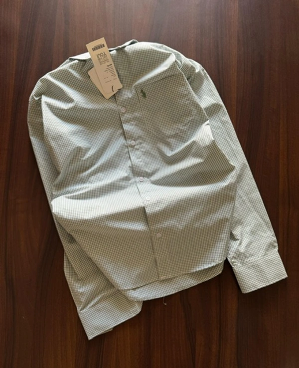 The Unity Style RL POLO Shirt Regular fit Gingham Checkd Formal Shirt - XL-42