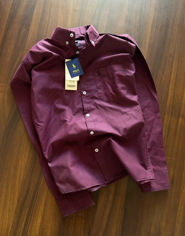 The Unity Style RL POLO Shirt Regular fit Gingham Checkd Formal Shirt - XXL-44