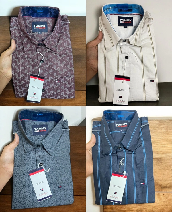 The Unity Style Tomy Shirt Regular fit Checkd Formal Shirt (pack of 4) - L-40