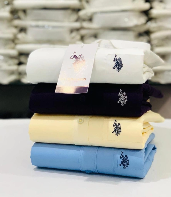 U.S Men's Plain Shirt Combo - Pack of 4 | Premium Cotton | Casual & Formal Wear - M-38