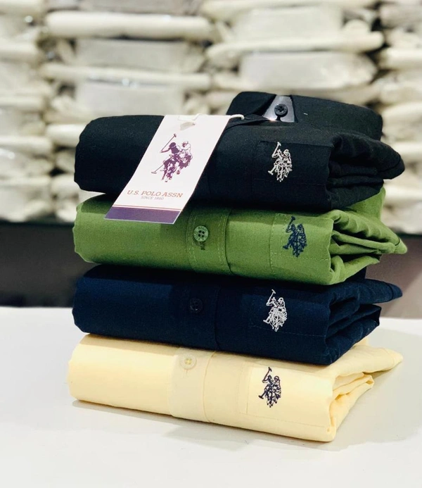 U.S Men's Plain Shirt Combo - Pack of 4 | Premium Cotton | Casual & Formal Wear - L-40