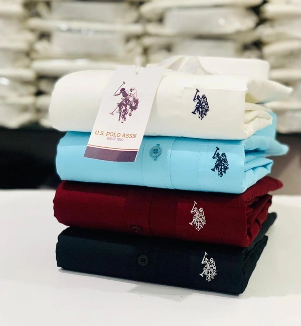 U.S Men's Plain Shirt Combo - Pack of 4 | Premium Cotton | Casual & Formal Wear - L-40