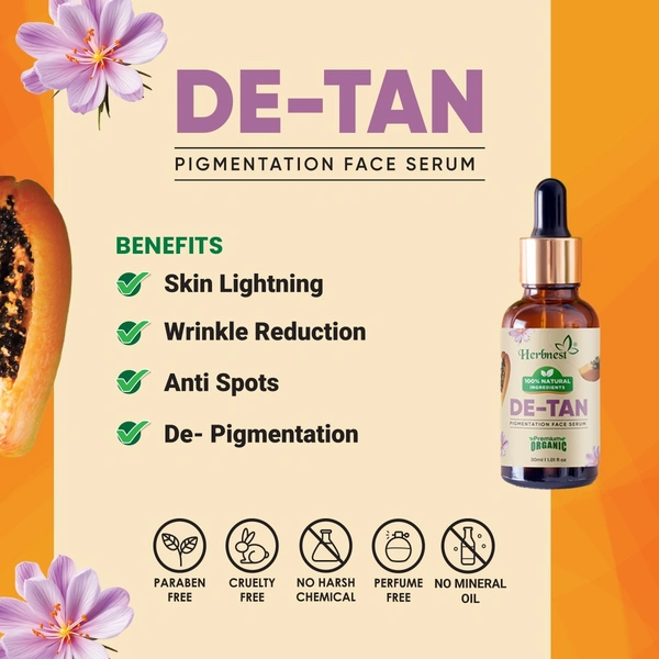 De Tan Face Serum - 30ml, Bottle