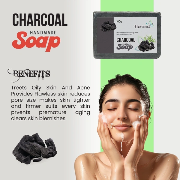Charcoal Handmade Soap - 100 GM
