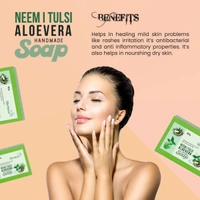 Neem, Tulsi, Aloevera Handmade Soap - 100GM