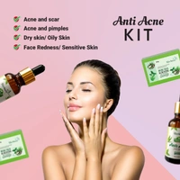 Anti Acne Handmade Kit ( Anti Acne Soap, Anti Acne Serum) - Box