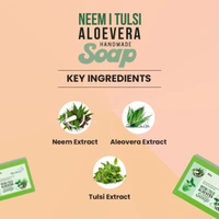 Neem, Tulsi, Aloevera Handmade Soap - 100GM